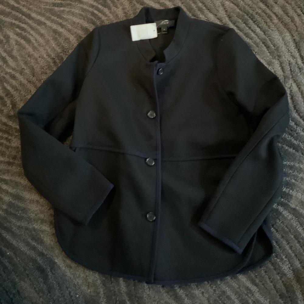 J Crew Twill Tipped Textured Blazer Jacket Sz 4